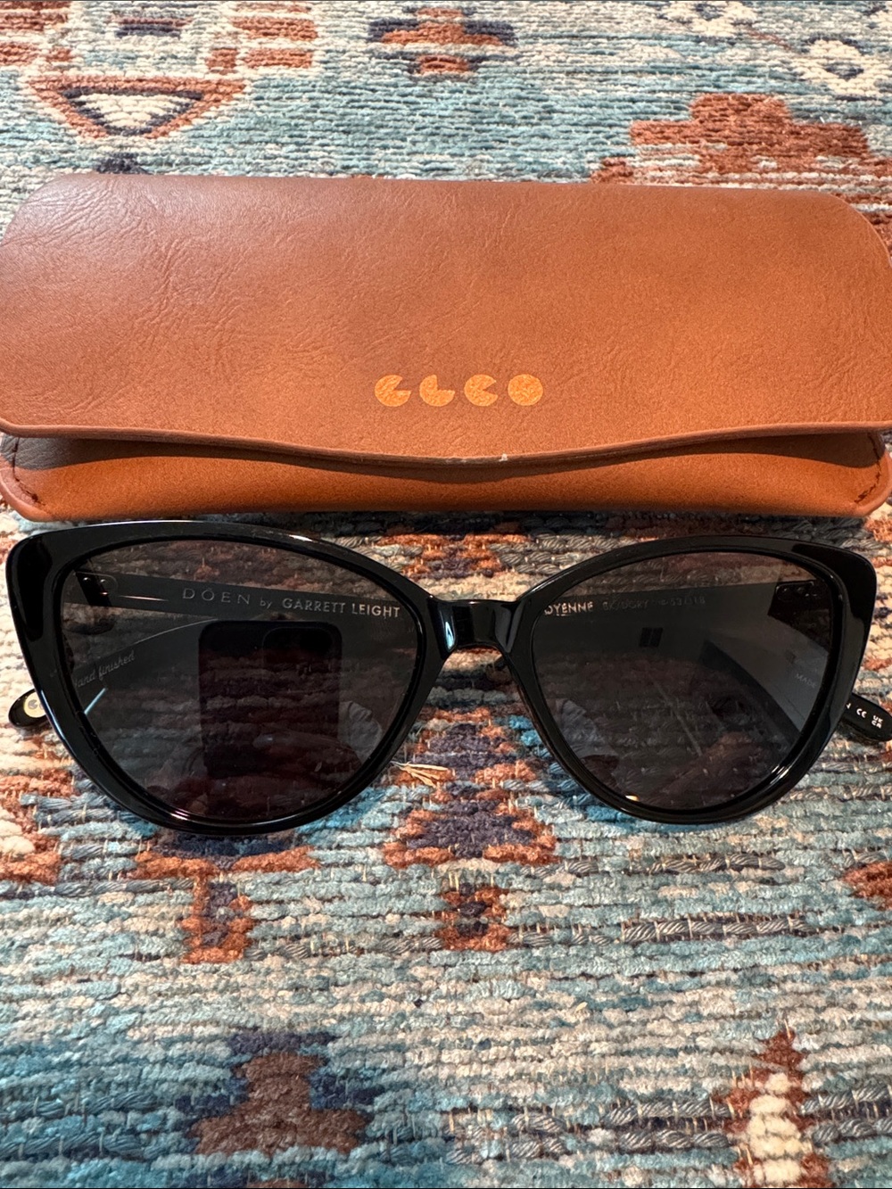 DOEN by Garrett Leight Black Doyenne Sunglasses
